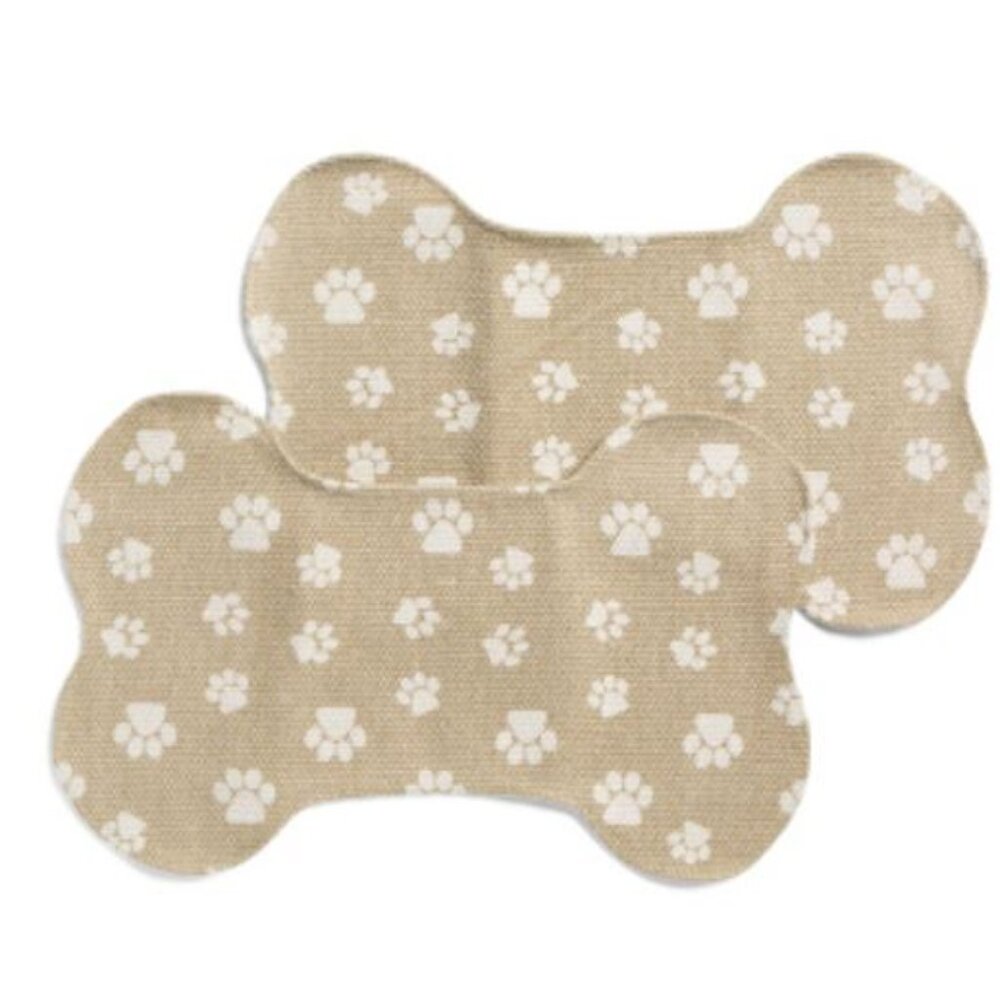 😍 3x $25 Clearance NWOT THRO Set Of 2 Spanky Paws Bone Shaped Pet Placemats